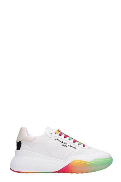 Shop Stella Mccartney Loop Recycled Sneakers In White Synthetic Fibers