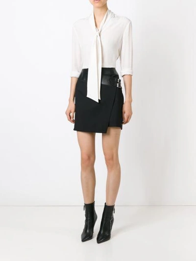 Shop Saint Laurent Buckled Wrap Skirt