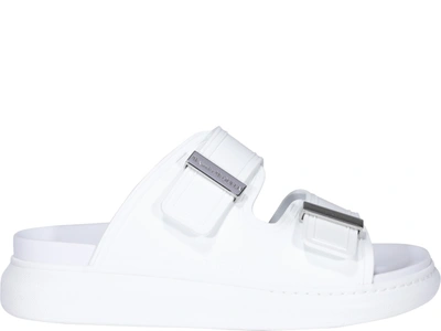 Shop Alexander Mcqueen Oversize Sandals In White