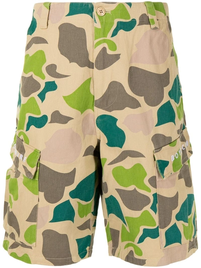 Shop Billionaire Boys Club Camouflage-print Shorts In Braun