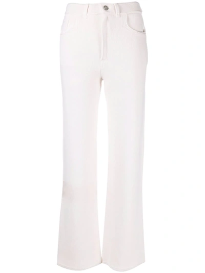 Shop Barrie Denim Suit Trousers In White