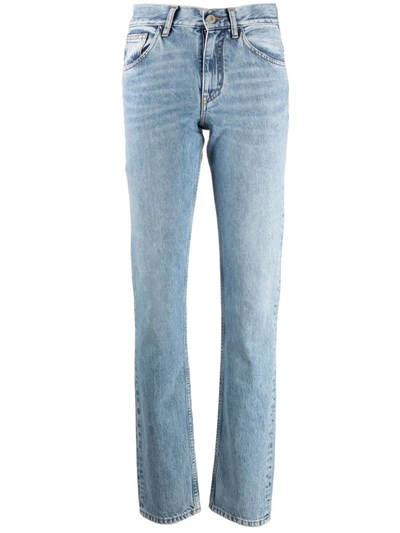 Shop Attico Straight-leg Denim Jeans In Blue