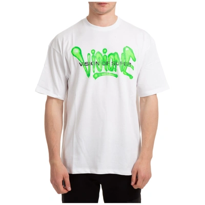 Shop Vision Of Super Men's Short Sleeve T-shirt Crew Neckline Jumper In White