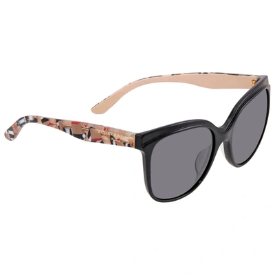 Shop Burberry Grey Square Sunglasses Be4270f-372887-55 In Black,grey
