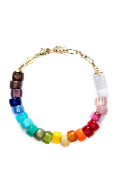 Shop Anni Lu Women's Big Nuanua Gold-plated Resin; Glass And Pearl Bracelet In Multi