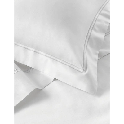 Shop The White Company White/silver Symons Cotton Oxford Pillowcase