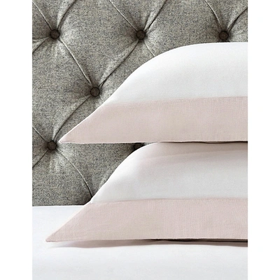 Shop The White Company Portobello Cotton-sateen Standard Pillowcase 75x50cm In White