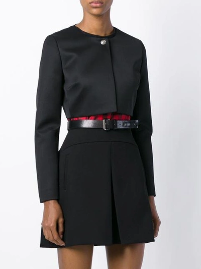 Shop Fausto Puglisi One-button Cropped Jacket