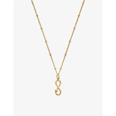La Maison Couture Womens With Love Darling #12 Infinity 14ct Yellow Gold-plated Vermeil Sterling Silver Necklace In Gold