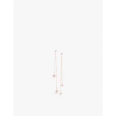 Shop La Maison Couture Myriam Soseilos Astral 9ct Rose-gold And White Sapphire Earrings In Rose Gold