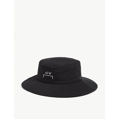 Shop A-cold-wall* Mens Black Logo-embellished Woven Bucket Hat