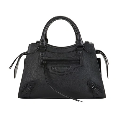 Shop Balenciaga Neo Classic Small Top Handle Bag In Black