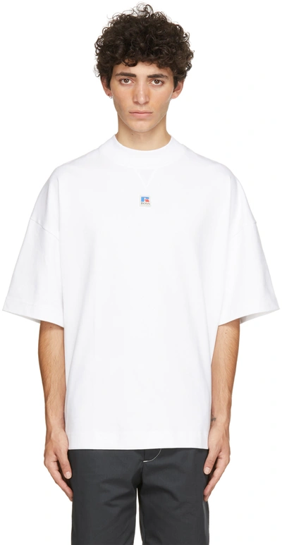 Shop Hugo Boss White Russell Athletic Edition Box T-shirt In 100 White