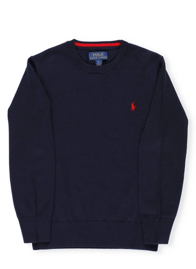 Shop Ralph Lauren Logo Sweater In Rl Navy