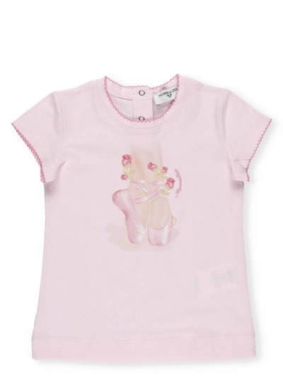 Shop Monnalisa Cotton T-shirt In Pink