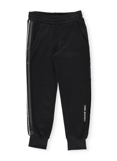 Neil Barrett Striped Band Pants In Black In Black