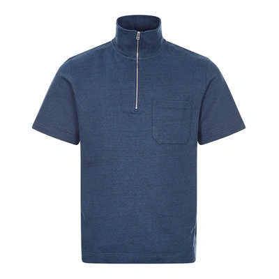 Shop Norse Projects Jorn Half Zip Polo Shirt In Blue