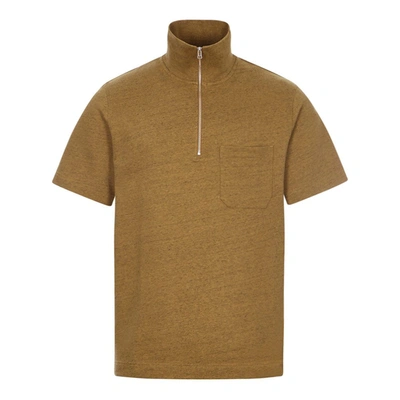 Shop Norse Projects Jorn Half Zip Polo Shirt In Brown