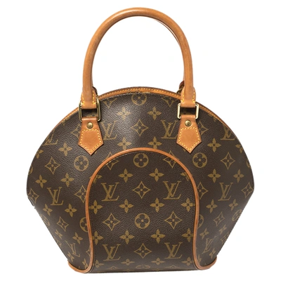 Pre-owned Louis Vuitton Monogram Canvas And Leather Ellipse Pm Bag In Brown