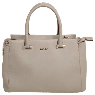 Pre-owned Dkny Beige Leather Bryant Park Tote