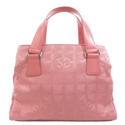 Pre-owned Chanel Pink Nylon Travel Line Tote Bag