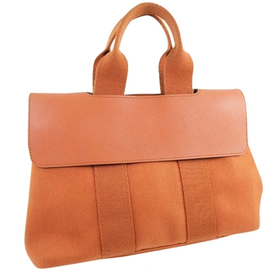 Pre-owned Hermes Orange Valparaiso Pm Satchel Bag