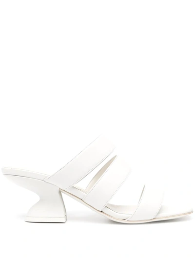 Shop Ferragamo Strap-detail Open-toe Sandals In Weiss