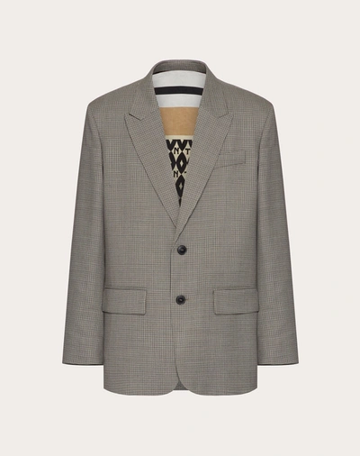 Shop Valentino Uomo Wool Jacket In Grau