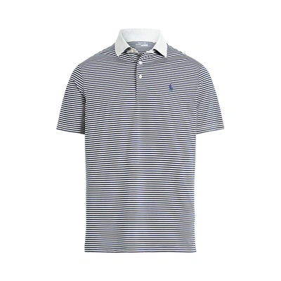 Shop Ralph Lauren Classic Fit Performance Polo Shirt In Andover Heather/navy