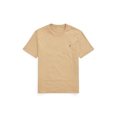 Shop Polo Ralph Lauren Jersey Crewneck T-shirt In Luxury Tan