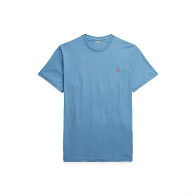 Shop Polo Ralph Lauren Jersey Crewneck T-shirt In Delta Blue/c4488