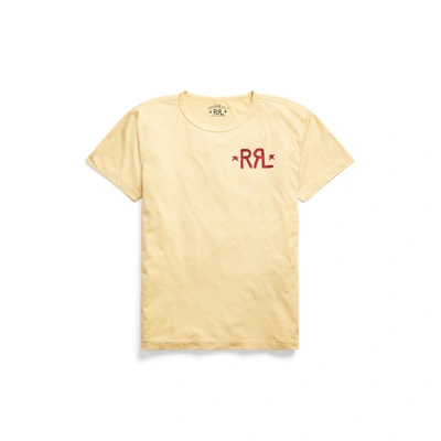 Shop Double Rl Logo Jersey T-shirt In Gold