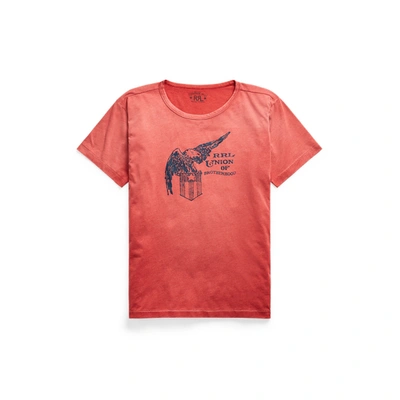 Shop Double Rl Jersey Graphic T-shirt In Red