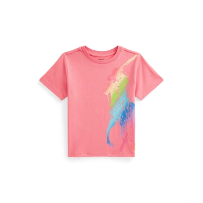 Shop Polo Ralph Lauren Big Pony Cotton Jersey Tee In Ribbon Pink