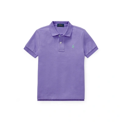 Shop Polo Ralph Lauren Cotton Mesh Polo Shirt In Purple