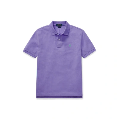 Shop Polo Ralph Lauren Cotton Mesh Polo Shirt In Purple