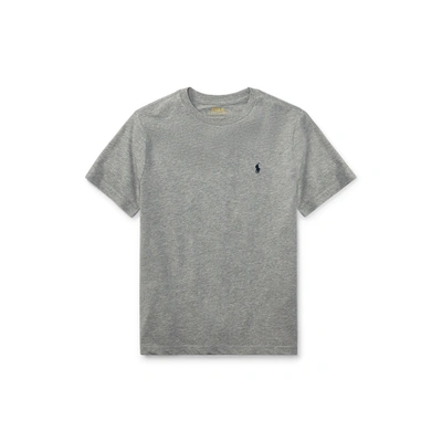 Shop Polo Ralph Lauren Cotton Jersey Crewneck Tee In Andover Heather