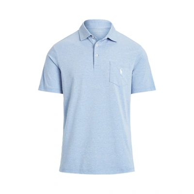 Shop Ralph Lauren Classic Fit Performance Polo Shirt In Campus Blue Heather