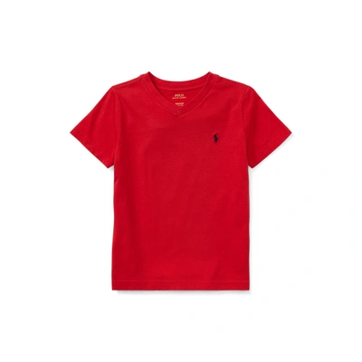 Shop Polo Ralph Lauren Cotton Jersey V-neck Tee In Rl 2000 Red