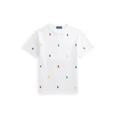 Shop Polo Ralph Lauren Polo Pony Cotton Mesh Tee In White