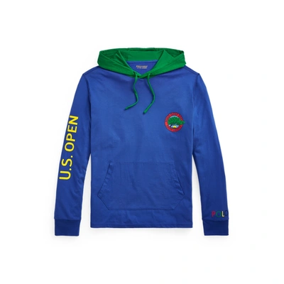 Shop Polo Ralph Lauren U.s. Open Graphic Hooded T-shirt In Bright Royal
