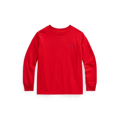 Shop Polo Ralph Lauren Cotton Jersey Long-sleeve Tee In Rl 2000 Red