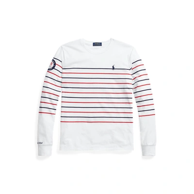 Shop Ralph Lauren Team Usa Jersey Long-sleeve Tee In Navy/white/red