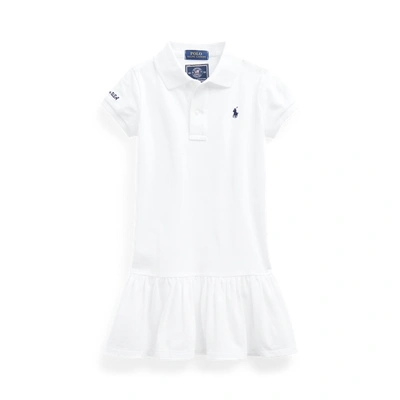 Shop Polo Ralph Lauren Team Usa Mesh Polo Dress In White