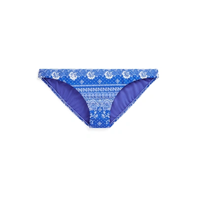 Shop Ralph Lauren Bandanna-print Hipster Bottom In Blue