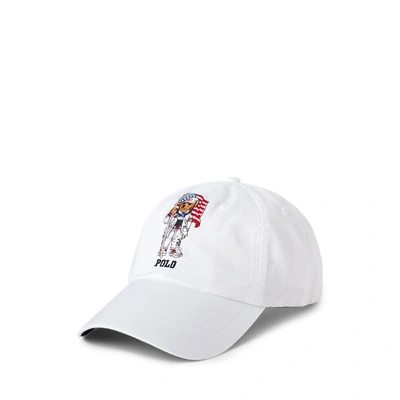 Shop Ralph Lauren Team Usa Polo Bear Chino Ball Cap In White