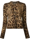 DOLCE & GABBANA leopard print cardigan,DRYCLEANONLY
