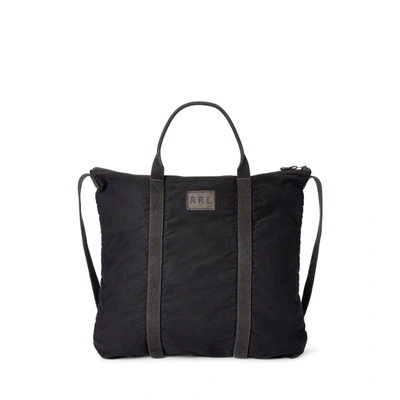 Shop Double Rl Jungle Cloth Tote In Navy