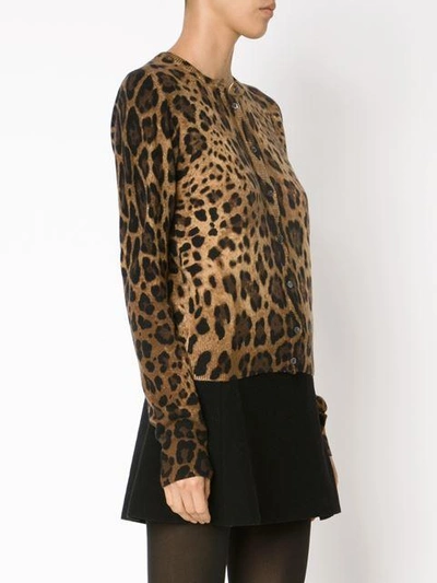 Shop Dolce & Gabbana Leopard Print Cardigan