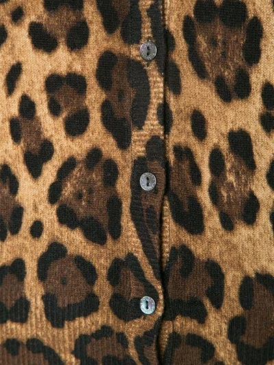 Shop Dolce & Gabbana Leopard Print Cardigan